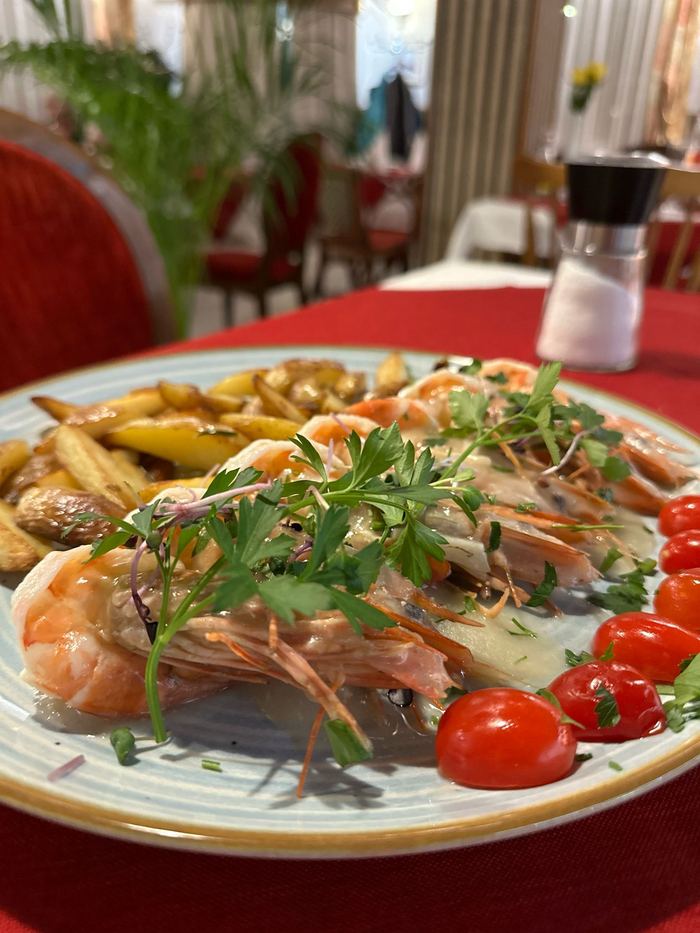 Pasta mit Gambas und Rucola